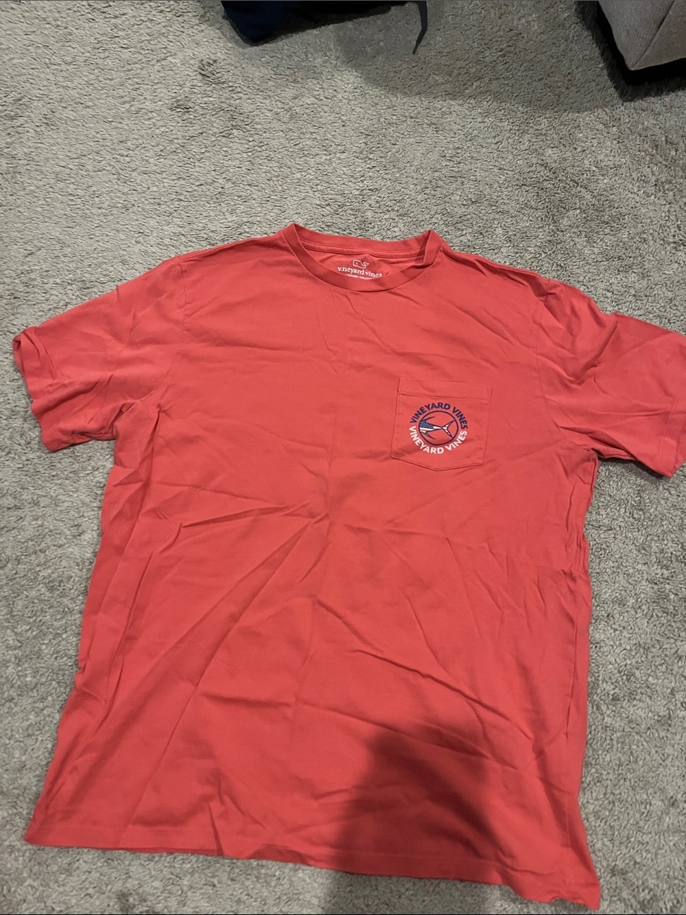Vineyard Vines Coral Short Sleeve Pocket Tee
